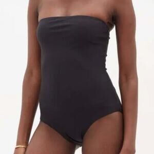 NWT ALBUS LUMEN Strapless Mesh Swimsuit Womens Black AUS 8 US 4